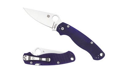 Spyderco Para Military 2 CPM S110V 3.42″ Blue G-10 Folding Knife