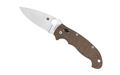 SPYC95MPCW2_1 Spyderco Manix 2 XL Brown Canvas Micarta