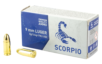 STV Technology Scorpio 9mm 124gr FMJ – 50rd Box