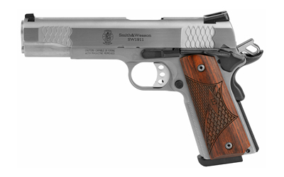 S&W SW1911 E-Series .45 ACP 5-inch Stainless Wood Grips