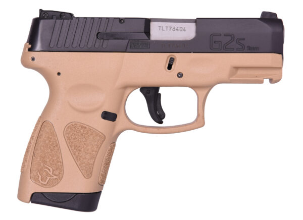 TAG2ST-scaled-1 Taurus G2S 9mm 3.25″ 7+1 Black Slide FDE Grip