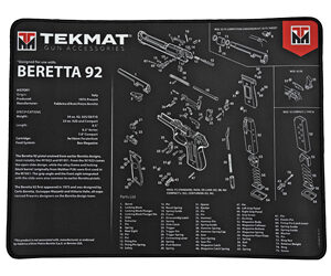 TekMat Ultra 20 Beretta 92 Cleaning Mat Black 15×20