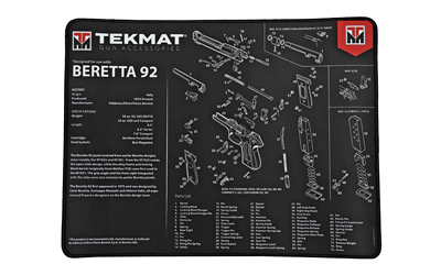 TEKR20-BER92_1 TekMat Ultra 20 Beretta 92 Cleaning Mat Black 15×20