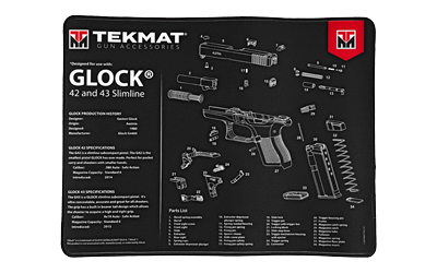 TEKR20-GLOCK-42-43_1 TekMat Ultra 20 Cleaning Mat for Glock 42/43, 15×20