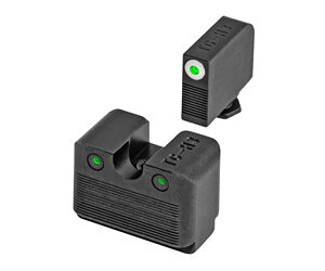 TRUGLO Tritium Pro Glock High MOS Sights — White/Green