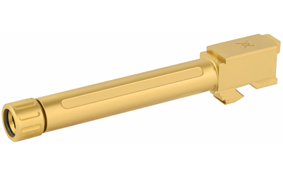 TRUTP-G17B-XTG_1 True Precision Glock 17 Threaded Barrel, Gold, 9mm