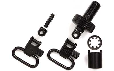 UM1810-2_1 Uncle Mike’s QD Mag Cap Swivel Set for Mossberg 500, 1″ Blued