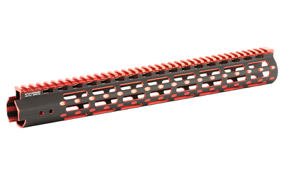 Leapers UTG PRO M-LOK 15″ Super Slim Handguard, Black/Red