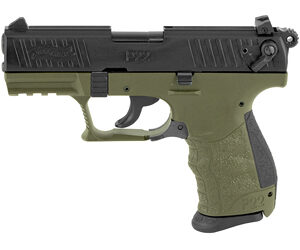 Walther P22Q .22 LR 3.42in Threaded OD Green 10rd