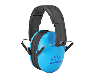 Walker’s Kids Folding Earmuffs, Blue — 23 dB NRR