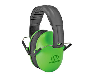 Walkers Kids Folding Passive Ear Muffs — Lime Green, 23 dB