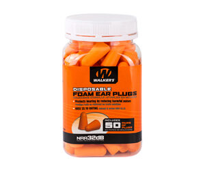 Walkers Foam Ear Plugs 50 Pair Jar – Orange