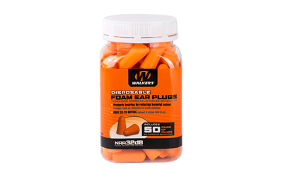 Walkers Foam Ear Plugs 50 Pair Jar – Orange