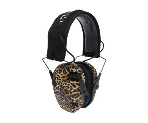 Walkers Razor Slim Electronic Muff 23 dB Leopard Print