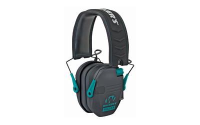 Walker’s Razor Slim Electronic Muff Black/Teal, 23 dB