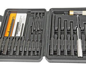 Wheeler Master Roll Pin Punch Set — Steel, Knurled