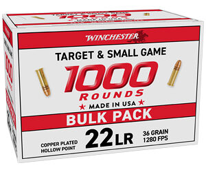 Winchester .22 LR 36gr Plated HP 1000rd