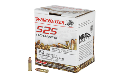 WN22LR525HP_1 Winchester 22 LR 36gr CPHP 525rd Box