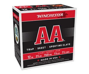 Winchester AA Light Target 12GA 2-3/4″ 1-1/8oz #7.5 25rd