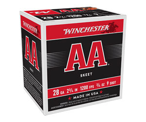 Winchester AA Target 28ga 2-3/4″ 3/4oz #9 25rd Box