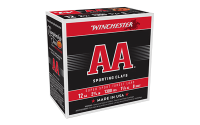 WNAASC128BX_1 Winchester AA Super Sport 12 GA 2-3/4 1-1/8oz #8 25rd