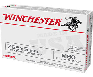 Winchester M80 7.62x51mm FMJ 20rd