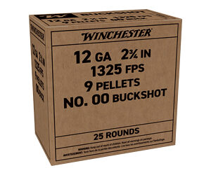 Winchester Military Grade 12 Gauge 2.75in 00 Buckshot, 25 Rnds