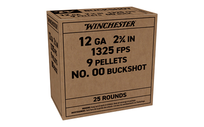 WNQ1544VP_1 Winchester Military Grade 12 Gauge 2.75in 00 Buckshot, 25 Rnds