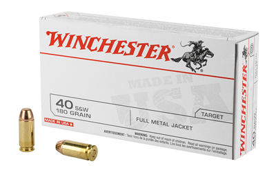 WNQ4238BX_1 Winchester USA White Box .40 S&W 180 gr FMJ 50rd