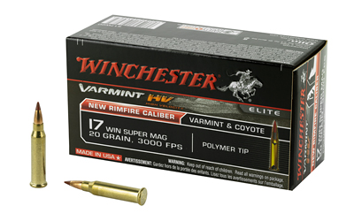 WNS17W20_1 Winchester Varmint HV 17 WSM 20gr Polymer Tip — 50 rd