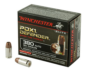 Winchester PDX1 Defender .380 ACP 95 gr JHP 20rd Box