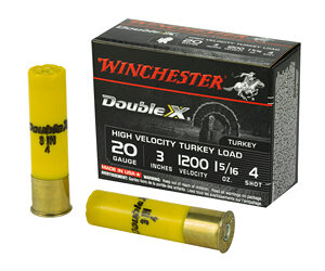 Winchester Double X 20 Gauge 3″ 1-5/16oz #4 10/Box