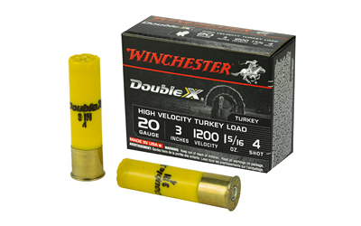 WNSTH2034_1 Winchester Double X 20 Gauge 3″ 1-5/16oz #4 10/Box