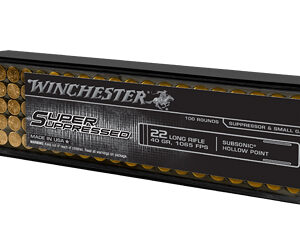 Winchester Super Suppressed .22 LR 40 gr HP – 100rd Box