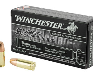Winchester Super Suppressed 9mm Luger 147 gr FMJ – 50rd
