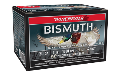 WNSWB2034XV_1 Winchester Bismuth 20ga 3″ 1 oz #4 Shot 15rd Box