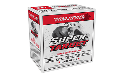 WNTRGT207_1 Winchester Super Target 20ga 2.75″ #7.5 25rd Box