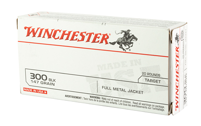 Winchester USA 300 Blackout 147 gr FMJ – 20rd Box