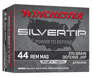 Winchester Silvertip 44 Rem Mag 210 gr JHP, 20 Rounds