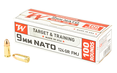 Winchester USA 9mm NATO 124 gr FMJ 100rd
