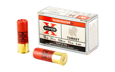WNX12MT4_1 Winchester Super-X Turkey 12ga 2.75in 1-1/2oz #4 10rd