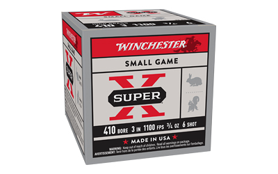 WNX413H6BX_1 Winchester Super-X .410 Bore 3-inch 3/4 oz #6 Shot 25/Box
