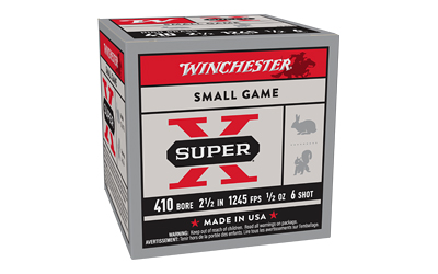 WNX416_1 Winchester Super-X 410 Bore 2.5in 1/2 oz #6 – 25rd Box