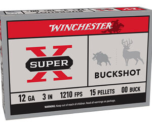 Winchester Super-X 12ga 3″ 00 Buck 15 Pellets 5rd