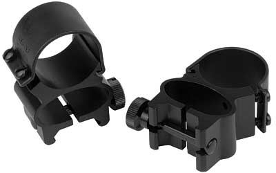 Weaver Detachable See-Thru Rings 1 in Matte Black