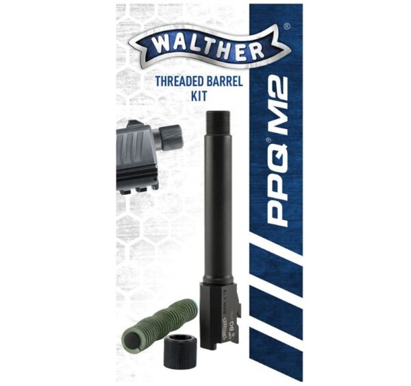 WaltherPPQThreadedBBLKit9mm Walther PPQ 9mm 4.6in Threaded Barrel Kit 1/2×28