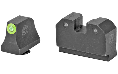 XSSGL-R021P-6G_1 XS Sights R3D Night Sights Suppressor Height for Glock 17/19/38 Green