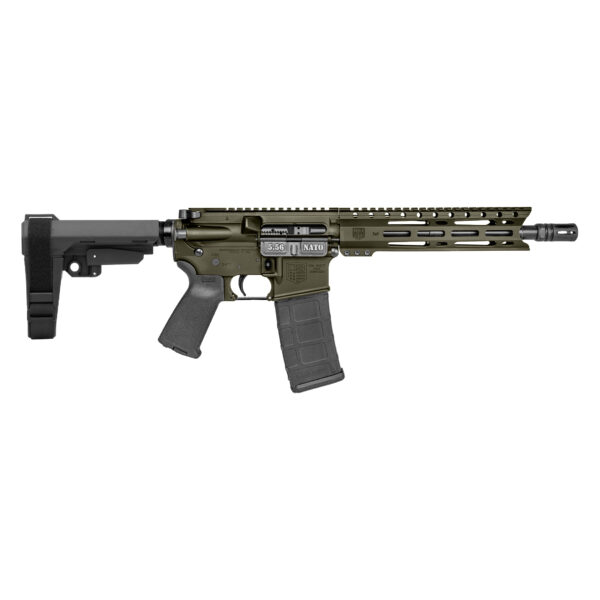 Diamondback DB15 Pistol 5.56 NATO 10″ OD Green SBA3