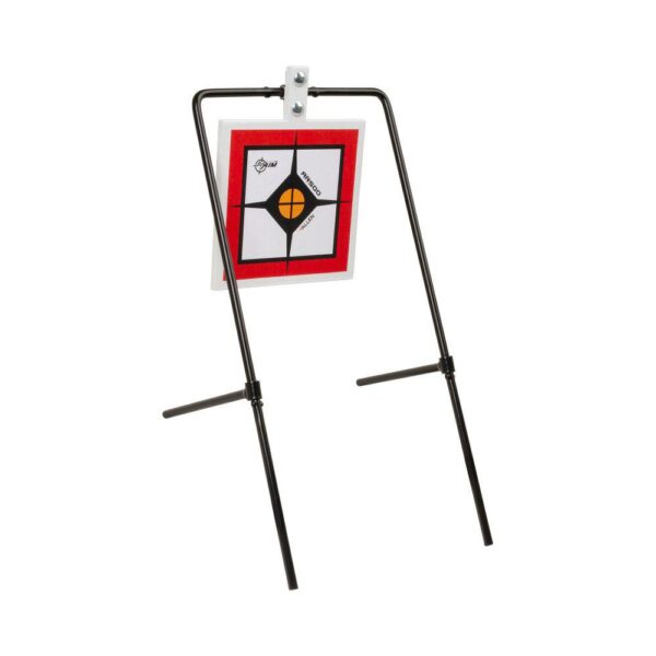 https3A2F2Fmedia.chattanoogashooting.com2Fimages2Fproduct2FAN153672FAN15367 Allen EZ-Aim Hardrock AR500 Square Spinner Target & Stand for Rimfire Rounds & Centerfire Pistols 9.5″W x 20″H White/Red/Black