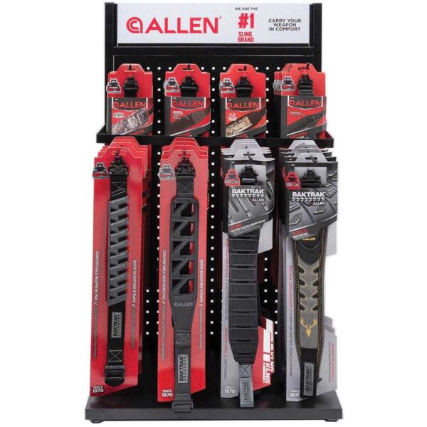 https3A2F2Fmedia.chattanoogashooting.com2Fimages2Fproduct2FANSLNGKIT12FANSLNGKIT1-1 Allen Sling Display 48 Sling in 6 Styles with Rack and Sign